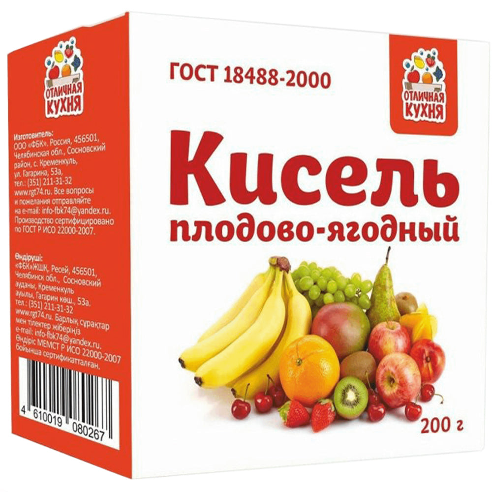 Jelly Drink Kissel Fruit & Berry GOST, Excellent Cuisine, 200g / 7.05oz