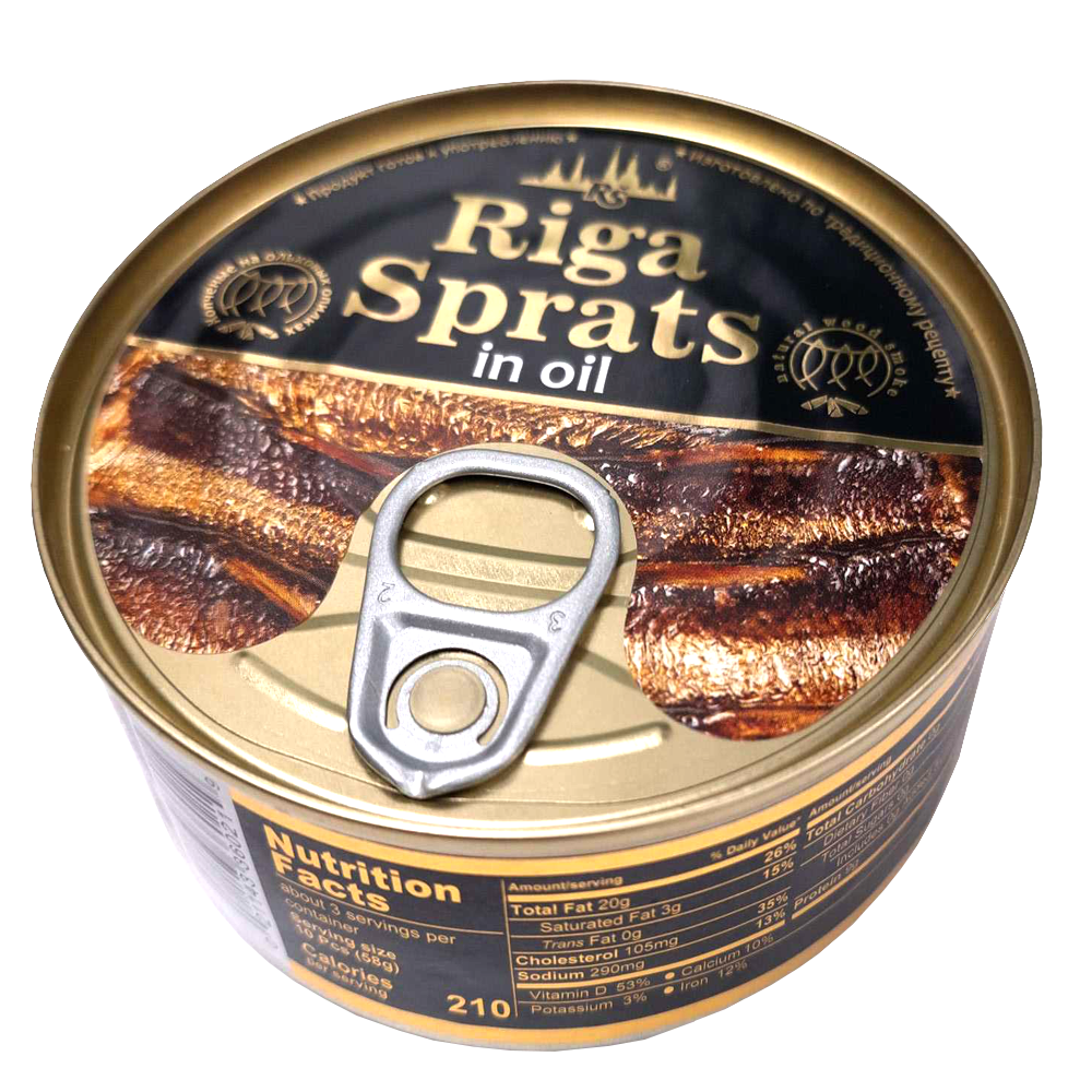 Smoked Big Sprats in Oil, 240 g/ 0.53 lb