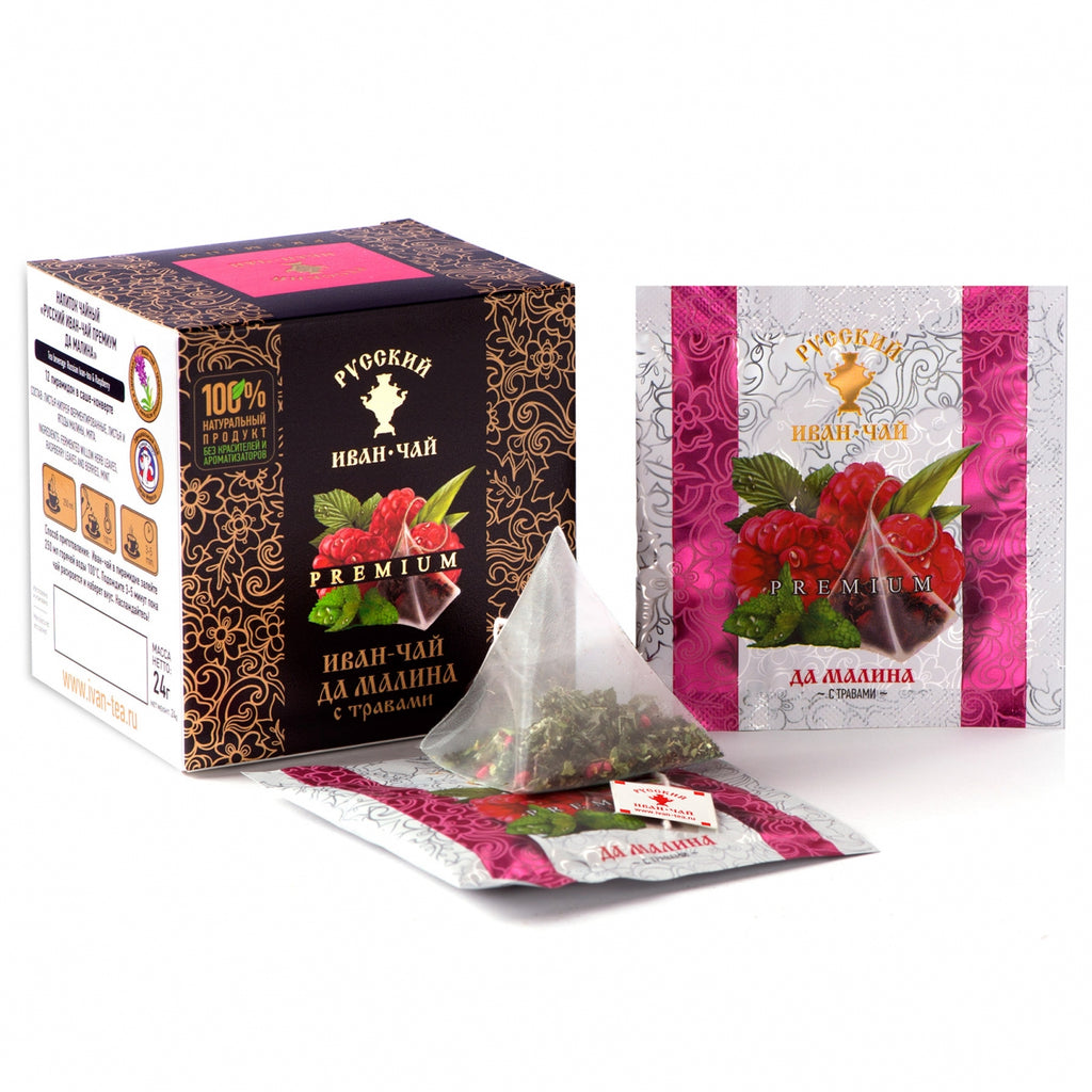 Premium Ivan-Tea and Raspberry with Mint, 12 pyramids *2gr 