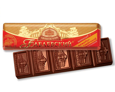 Babaevsky Chocolate Bar with Creme Filling, 1.87 oz / 53 g