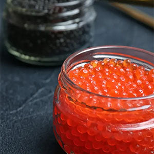 Red and black caviar