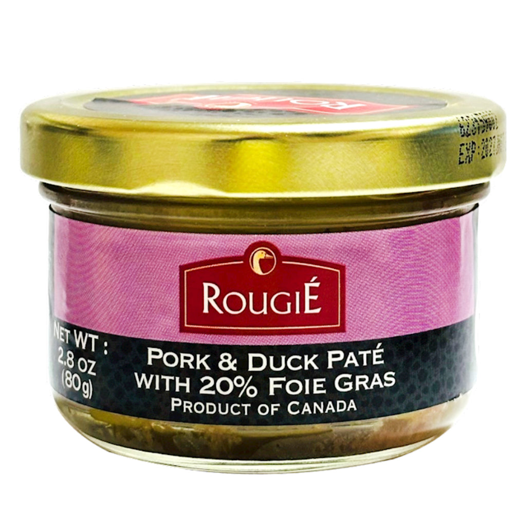 Duck & Pork Pate with 20% Foie Gras, Rougie, 80g / 2.8oz
