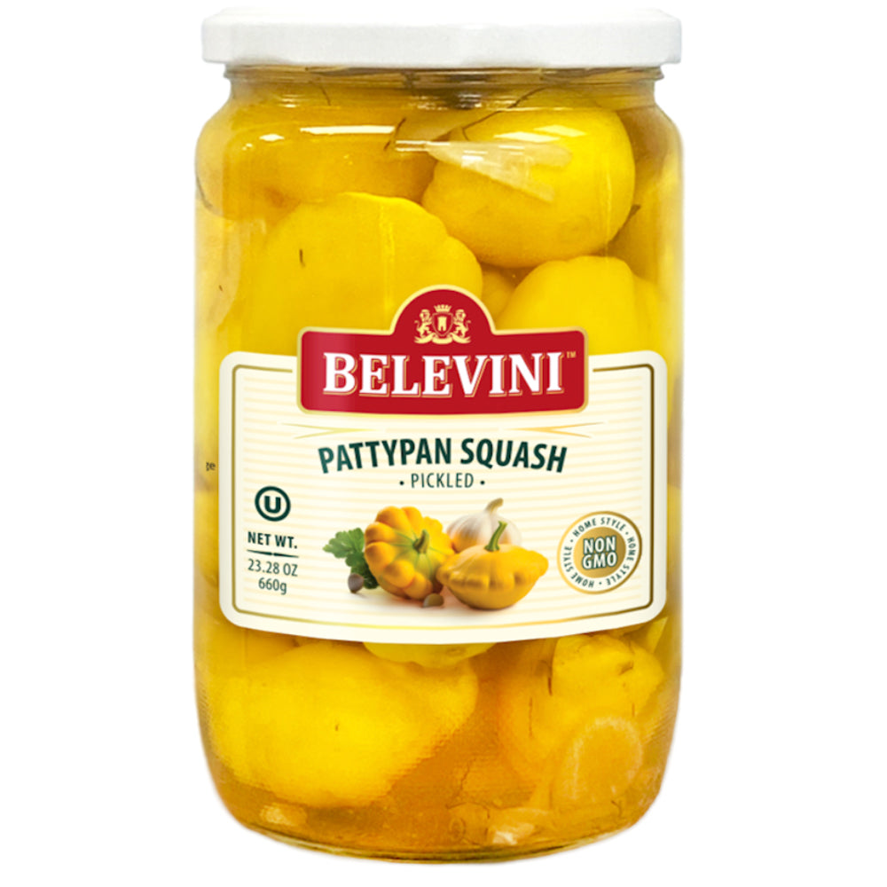 Pickled Pattypan Squash, Belevini, 660g/ 23.28 oz