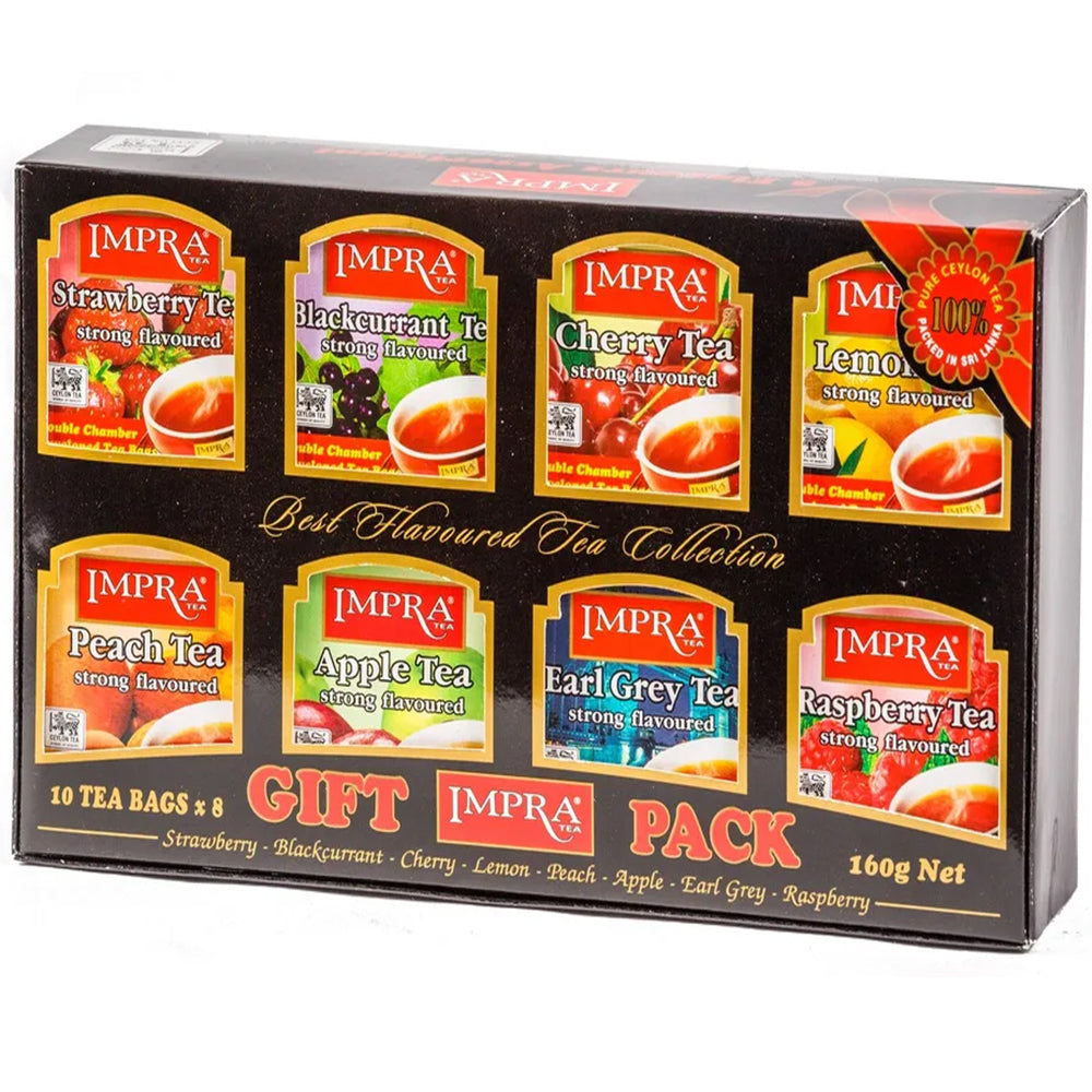 Black Tea Collection of Flavors of 8 types, Impra, 2g Ñ… 10 sachets