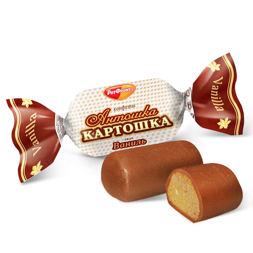 Vanilla Flavored Chocolates "Antoshka-Kartoshka", Rot Front, 226g/ 7.97oz