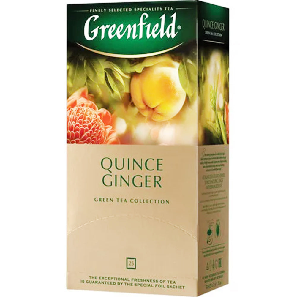 Green Tea "Quince and Ginger", Greenfield, 25 sachets