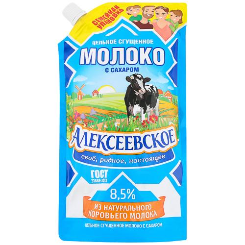 Condensed Milk with Sugar 8.5% Doy-Pak, Alekseevskoe, 650 g/ 1.43 lb
