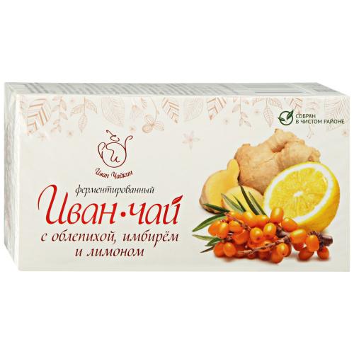 Ivan-Tea Fireweeds with Sea Buckthorn, Ginger and Lemon, Ivan Chaikin, 20 bags of 1.5 g