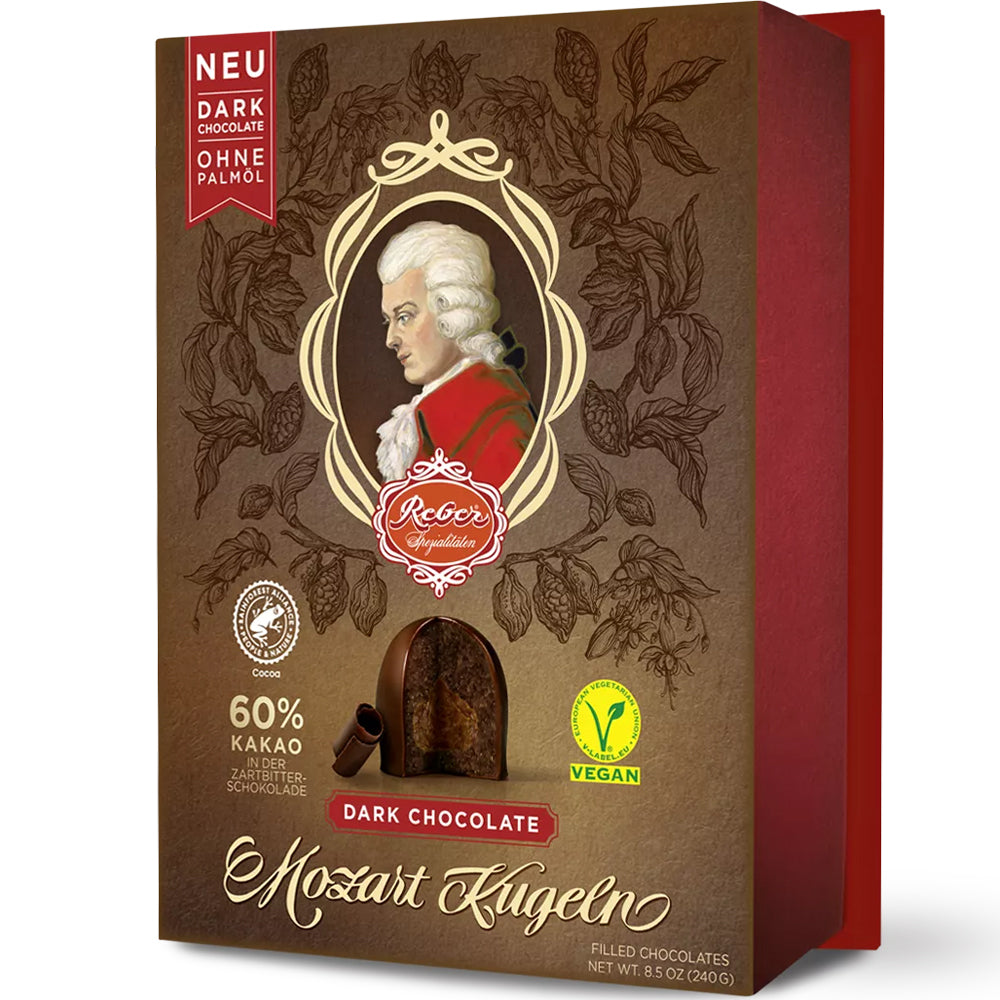 Mozartkugeln Dark Chocolate Candy, 12 pcs, Reber, 240g/ 8.47oz