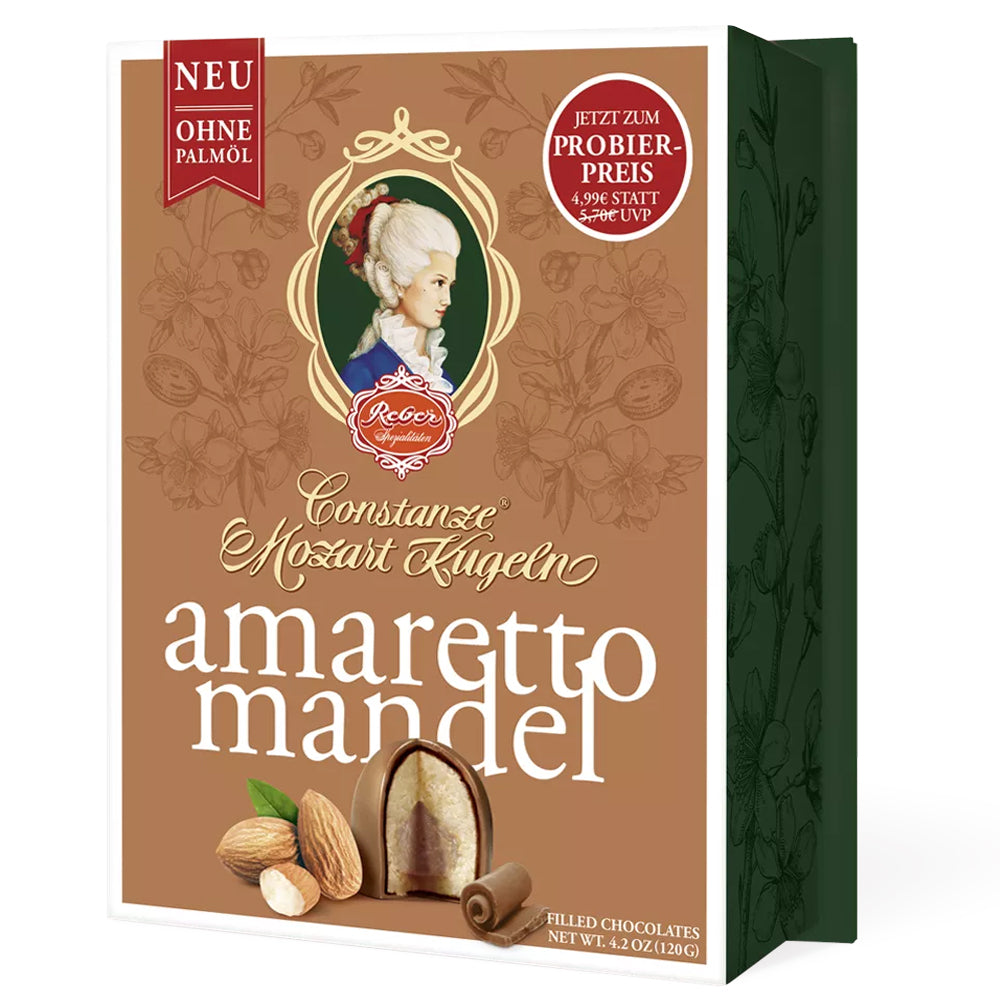 Constanze Mozart-Kugel Amaretto Almond Baroque, Reber, 120g/ 4.23 oz