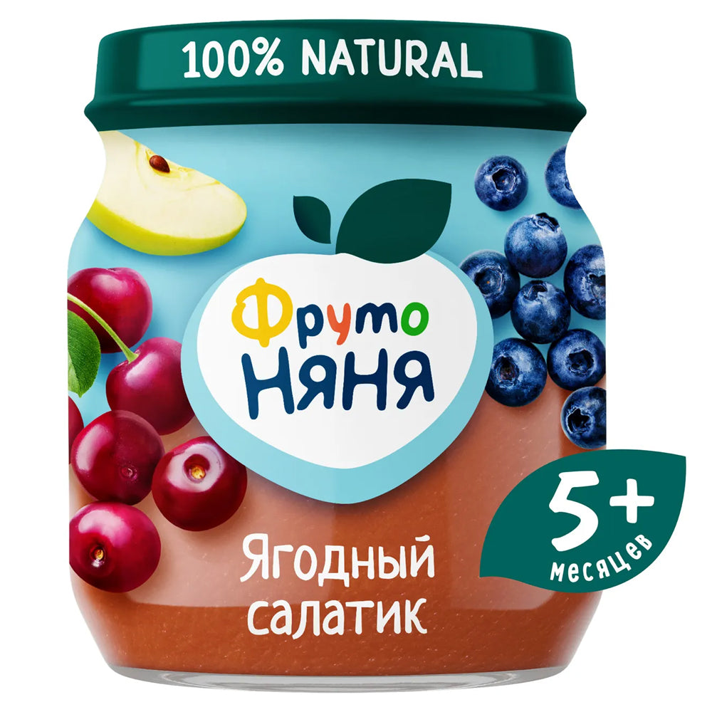 Baby Puree "Berry Salad"  5+, Frutonyanya, 100g/ 3.53 oz