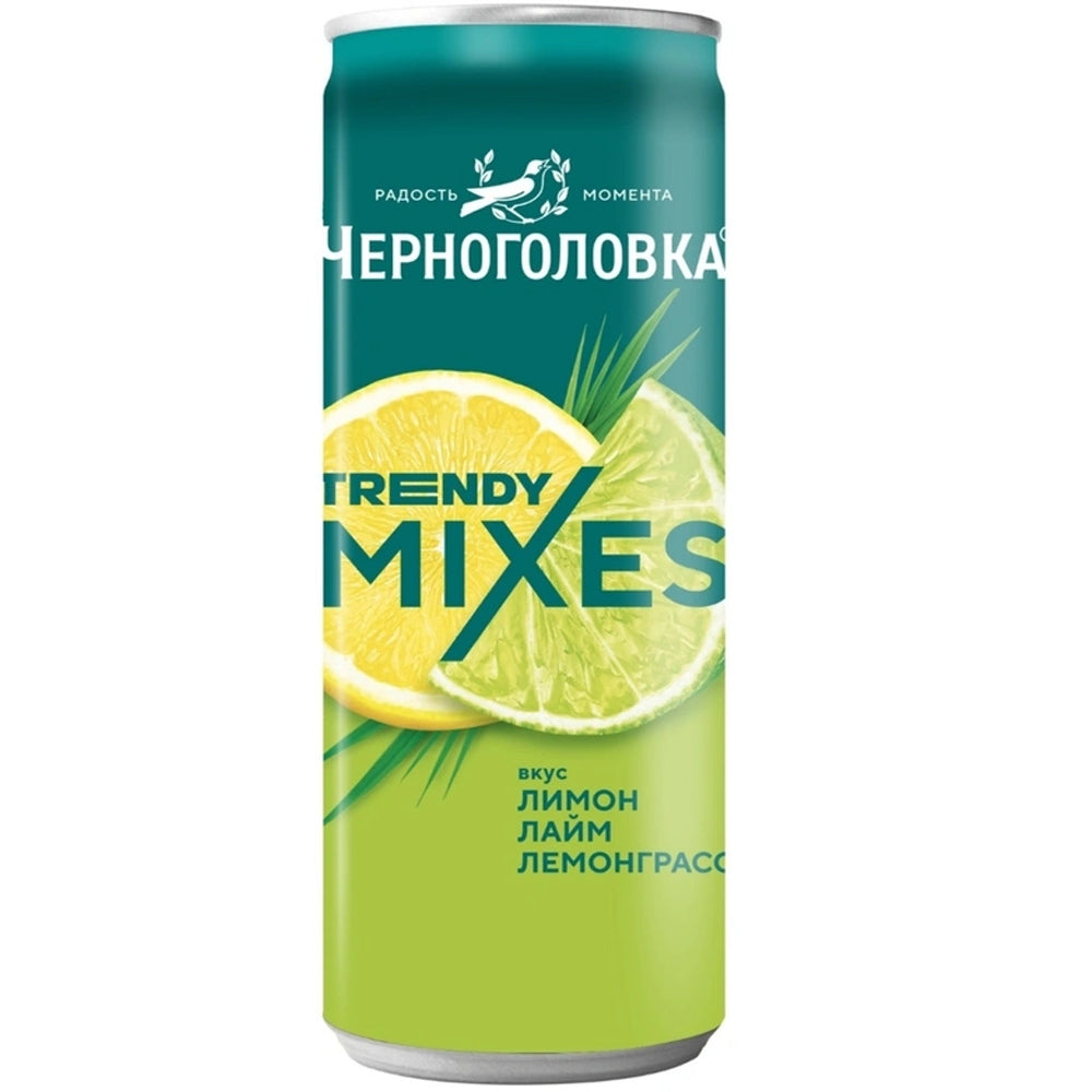 Carbonated Drink Lemon-Lime-Lemongrass, Chernogolovka, 0.33l/ 11.16 oz