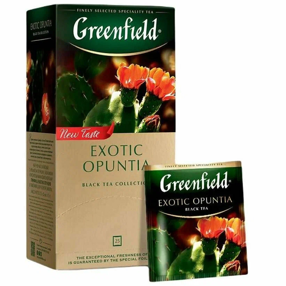 Black Tea "Exotic Opuntia", Greenfield, 25 tea bags 
