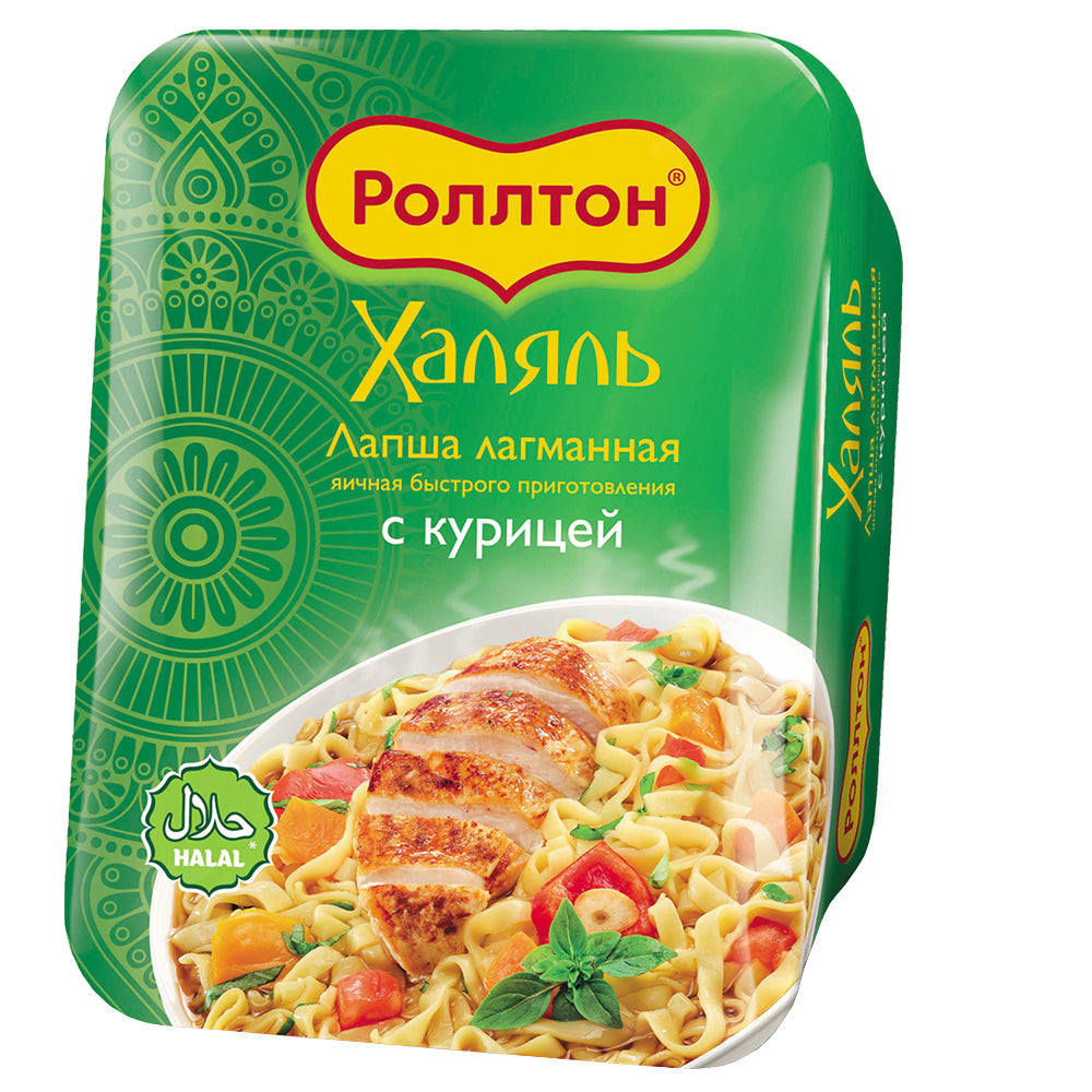 Instant Lagman Noodles with Chicken Halal, Rollton, 90g/ 3.17 oz