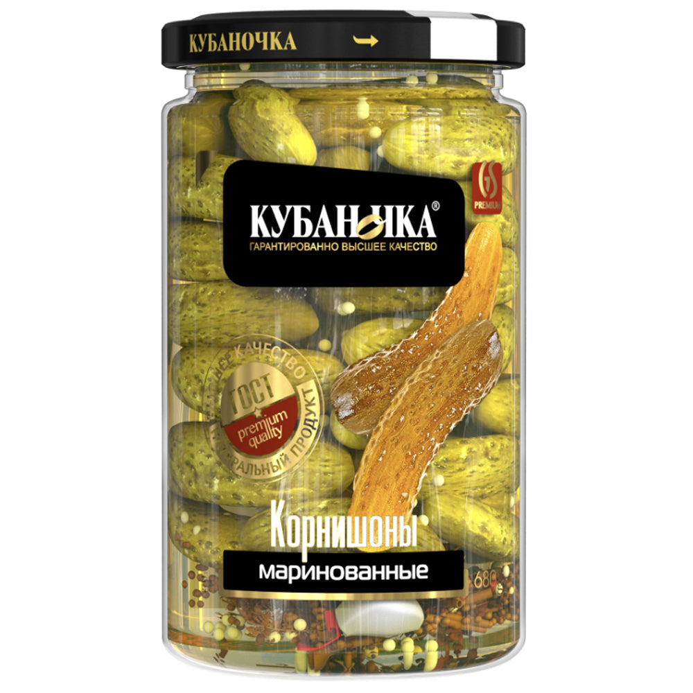 Pickled Gherkins, Kubanochka, 680g/ 24 oz