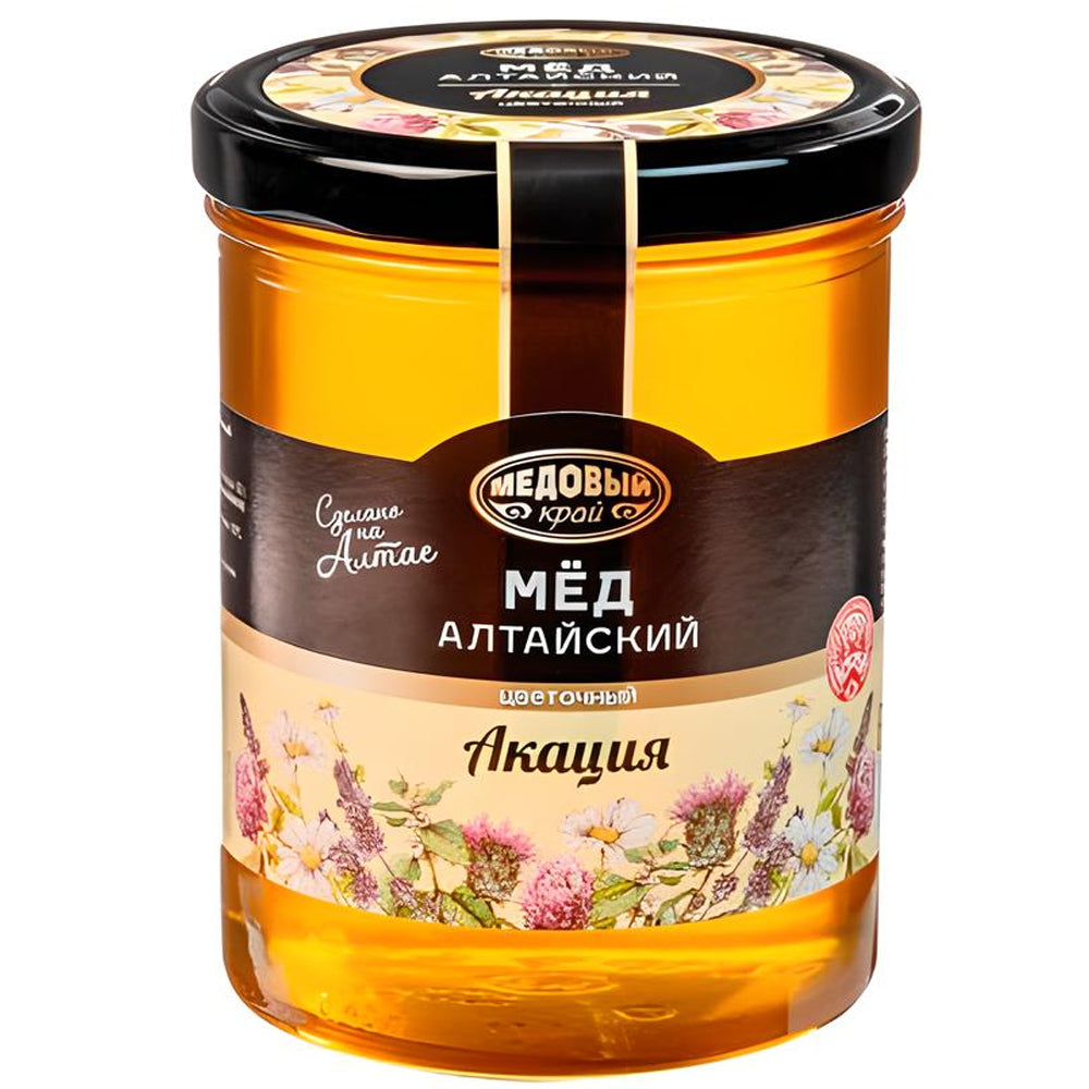 Altai Acacia Honey, Medovy Kray, 500 g/17.63 oz