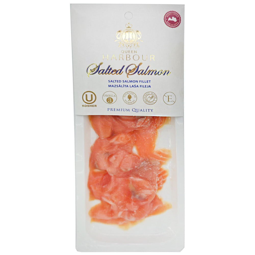 Salted Salmon Fillet Pieces, Queen Harbour, 100g/ 3.5oz