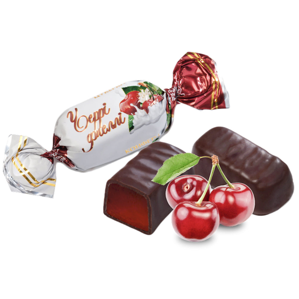 Chocolate Glazed Cherry Jelly Candies, Biscuit-Chocolate, 1Ðkg/ 35.27oz