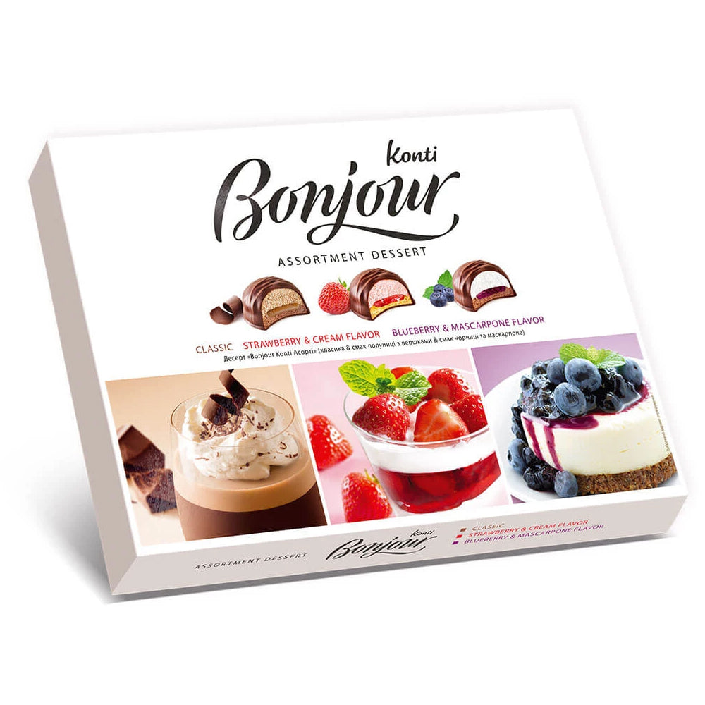 Assorted Chocolate Souffle Dessert "Bonjour", Konti, 348 g/ 12.28 oz