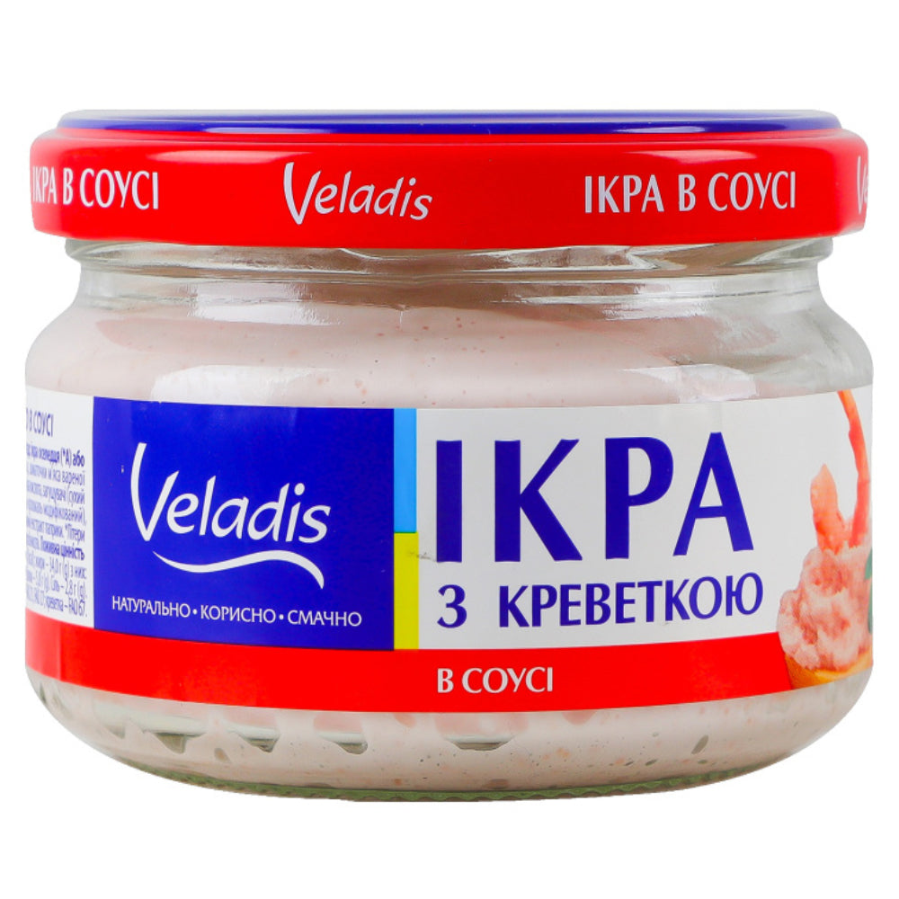 Capelin Caviar Cream Spread w/ Shrimp & Sauce, Veladis, 160g/ 5.64oz