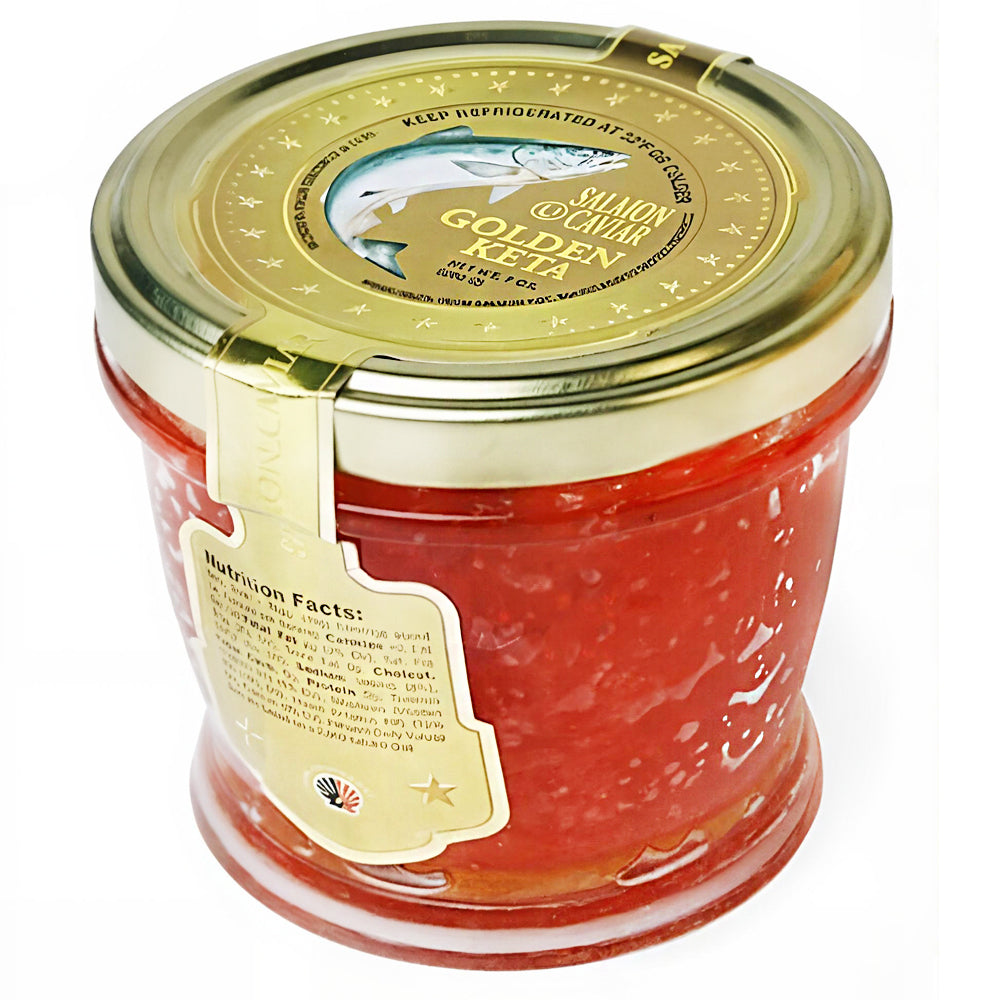 Red Keta Salmon Caviar “Golden Keta”, Awers, 200g/ 7 oz