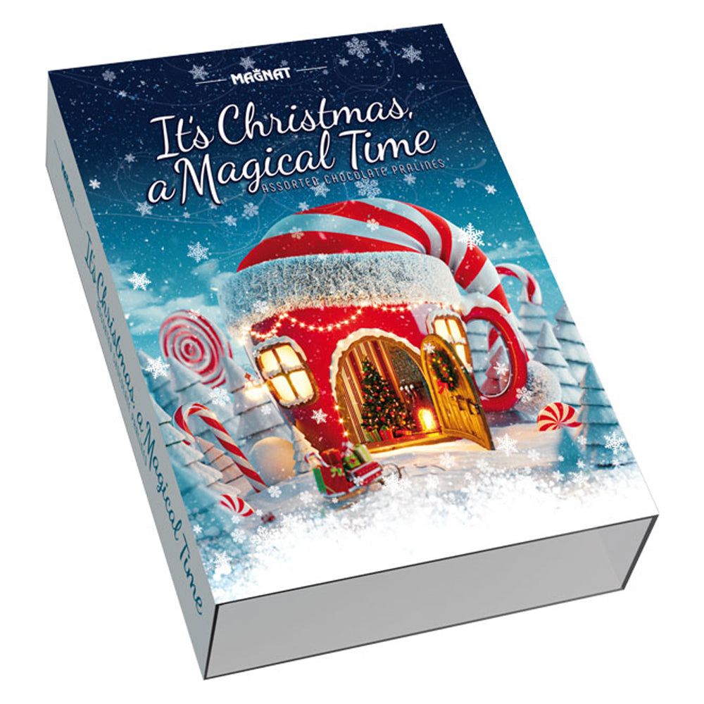 Assorted Chocolate Candies with Praline "It's Christmas a Magical Time", Magnate, 200g/ 7.06oz