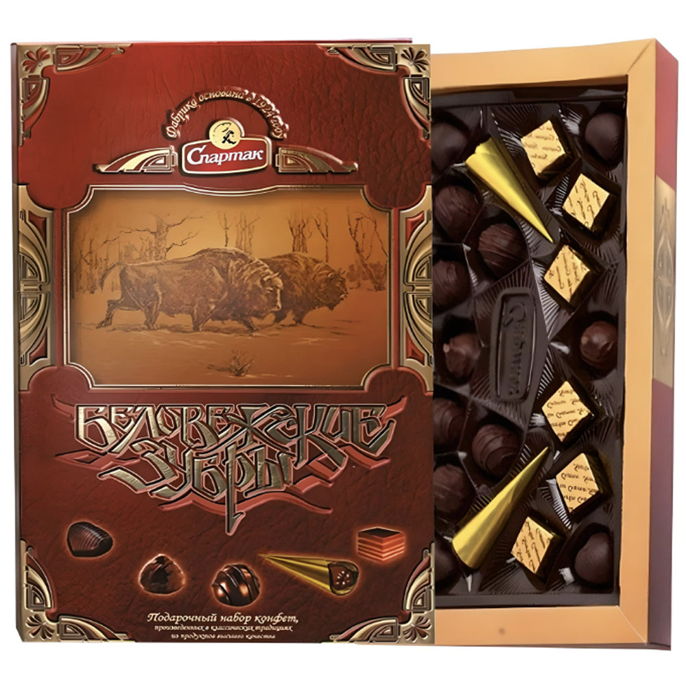 Assorted Chocolates "Belovezhskie Zubri", Spartak, 250g/ 8.82oz