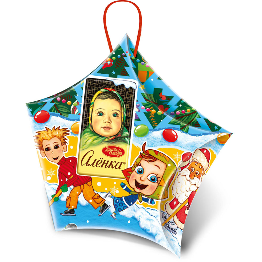 Chocolate & Caramel Candy Mix Christmas & New Year Gift Tree Decoration "Alenka Masquarade", 6.53oz / 185g