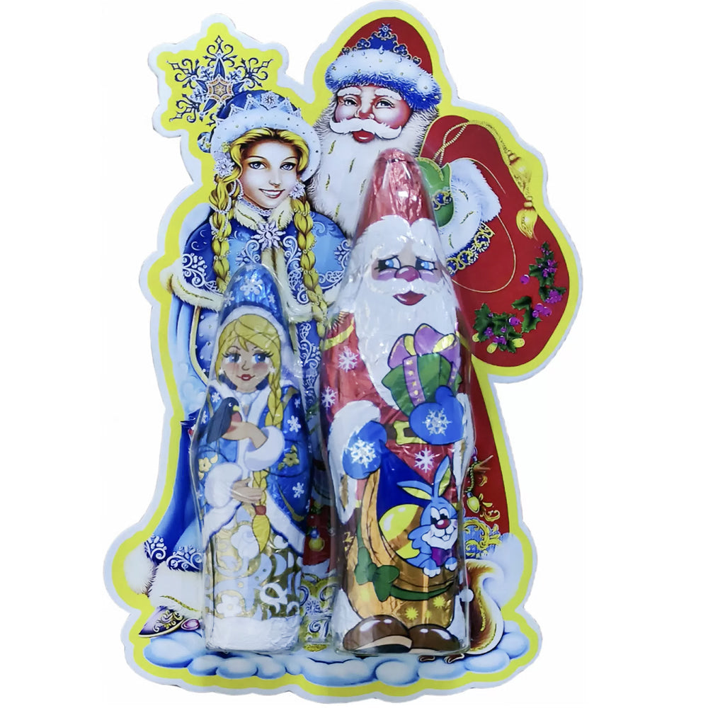 Chocolate Figures "Santa Claus & Snow Maiden", Chocolate World, 100g / 3.53oz