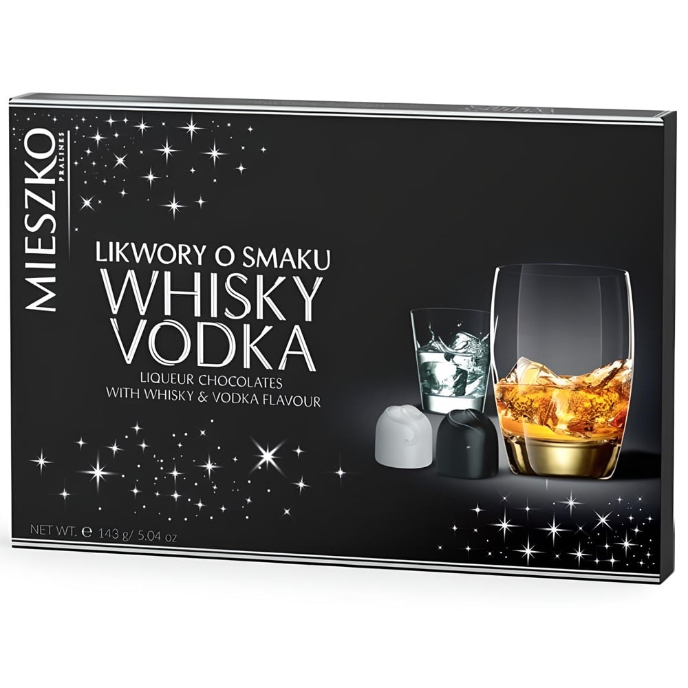 Chocolates with Whiskey & Vodka Liqueur, Mieszko, 143g/ 5.04oz 