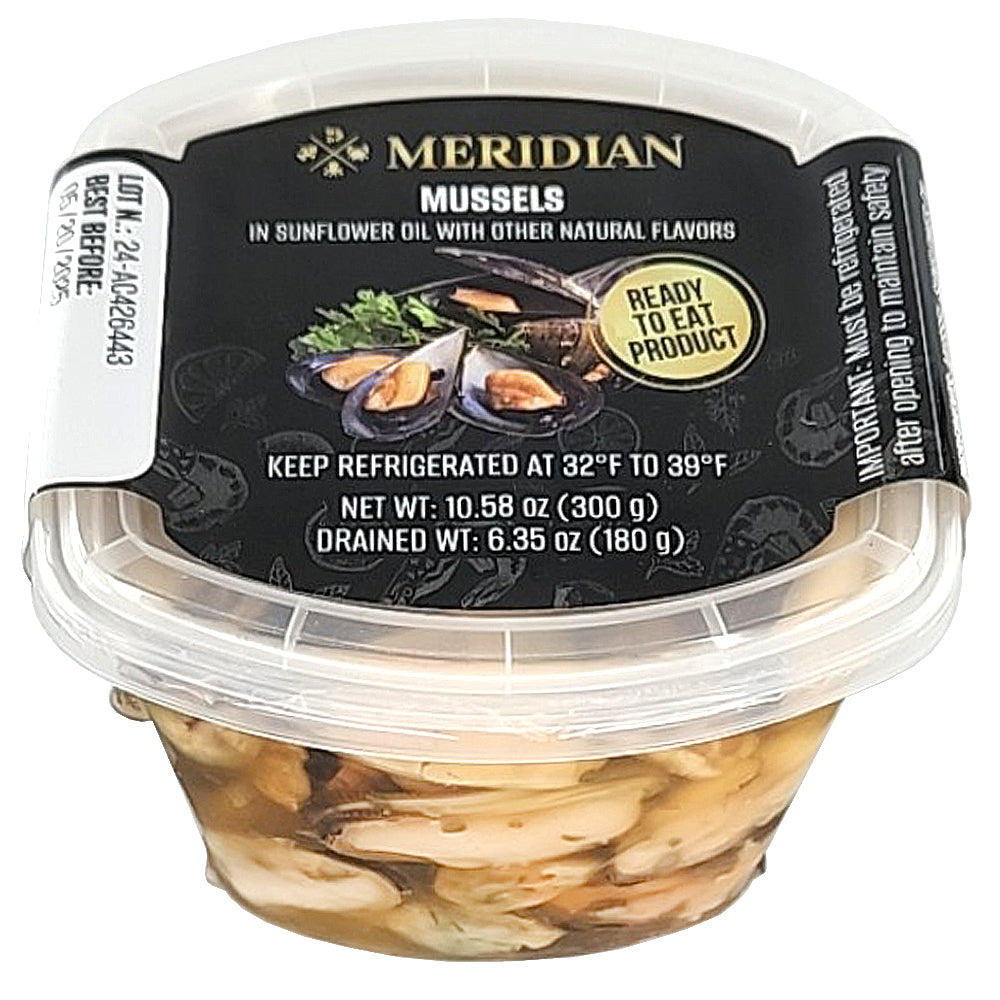 Mussels in Sunflower Oil, Meridian, 300g/ 10.58oz