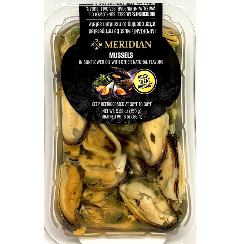 Mussels in Sunflower Oil, Meridian, 150g/ 5.29 oz