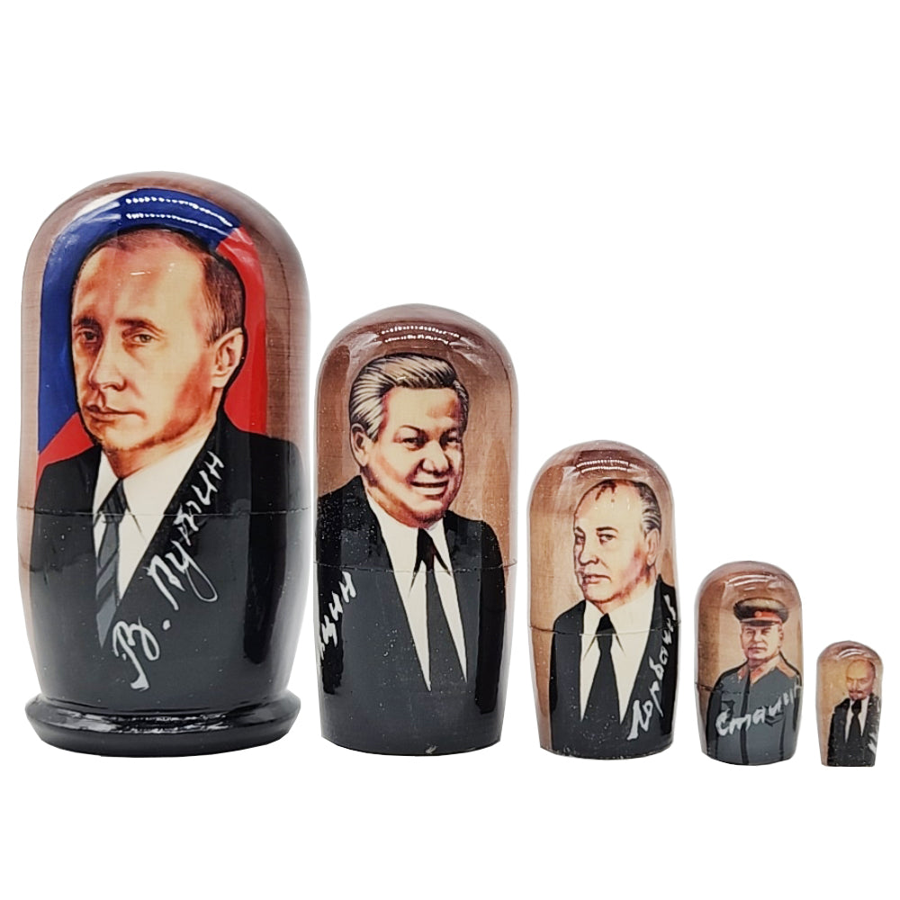 Matryoshka Putin and "Presidents of Russia", h=11cm, 5 Elements