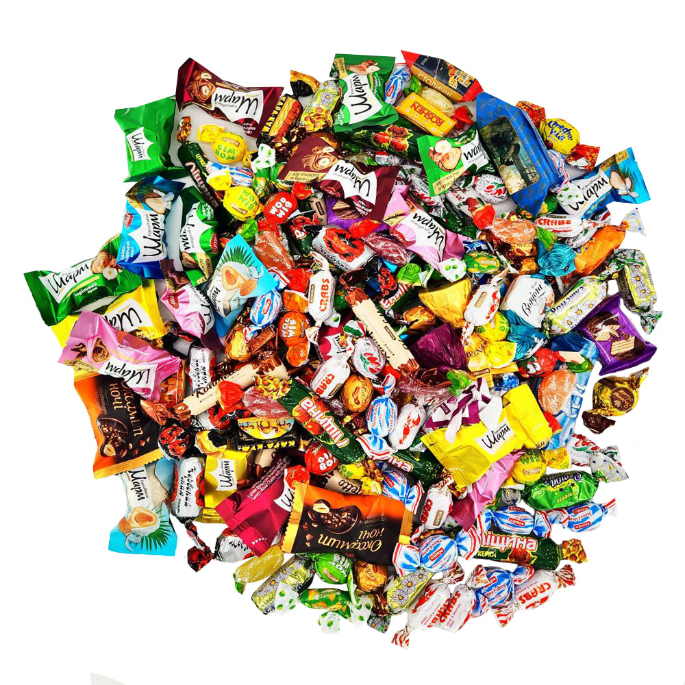 Mix of Chocolate & Caramel Candies "Ukraine" , 450 g/1 lb