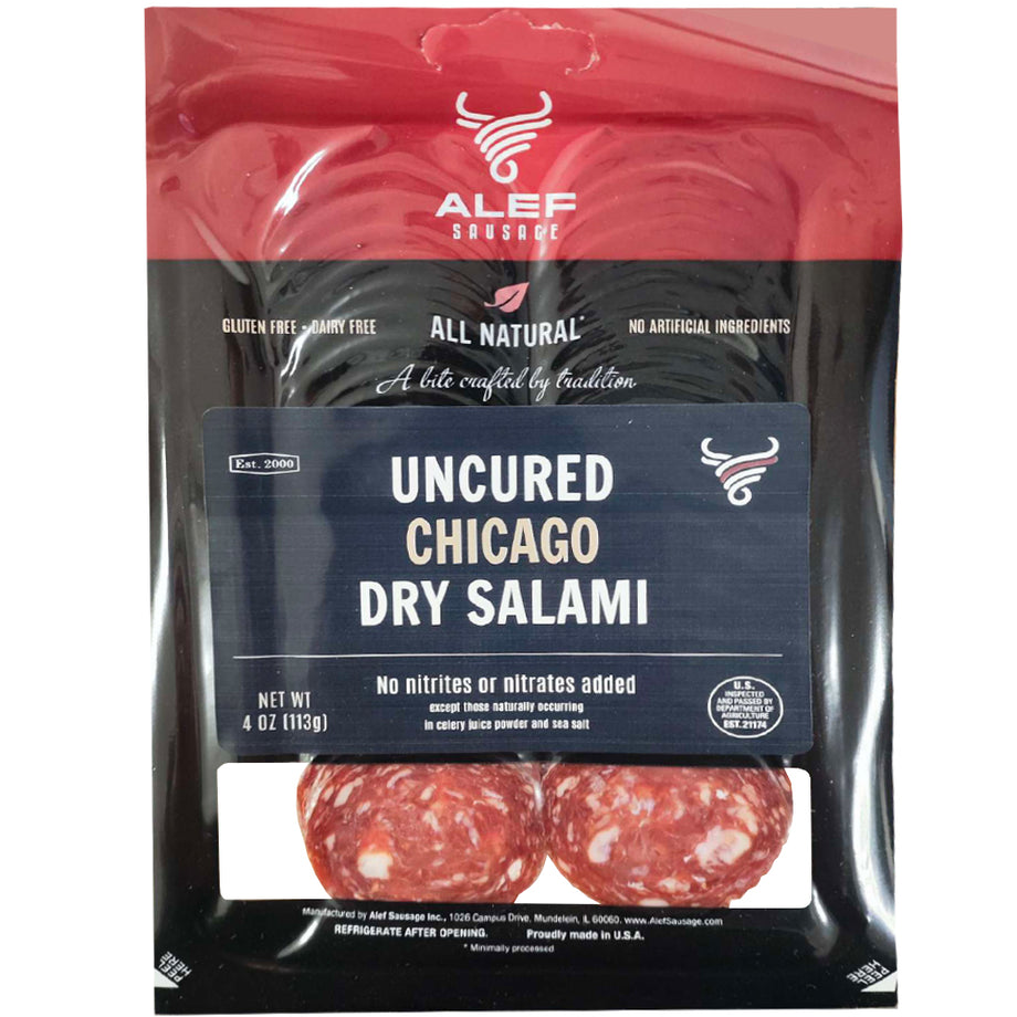 今井アレクサンドル　トマト③ Uncured Chicago Dry Salami Sliced, Alef, 113g – RussianFoodS
