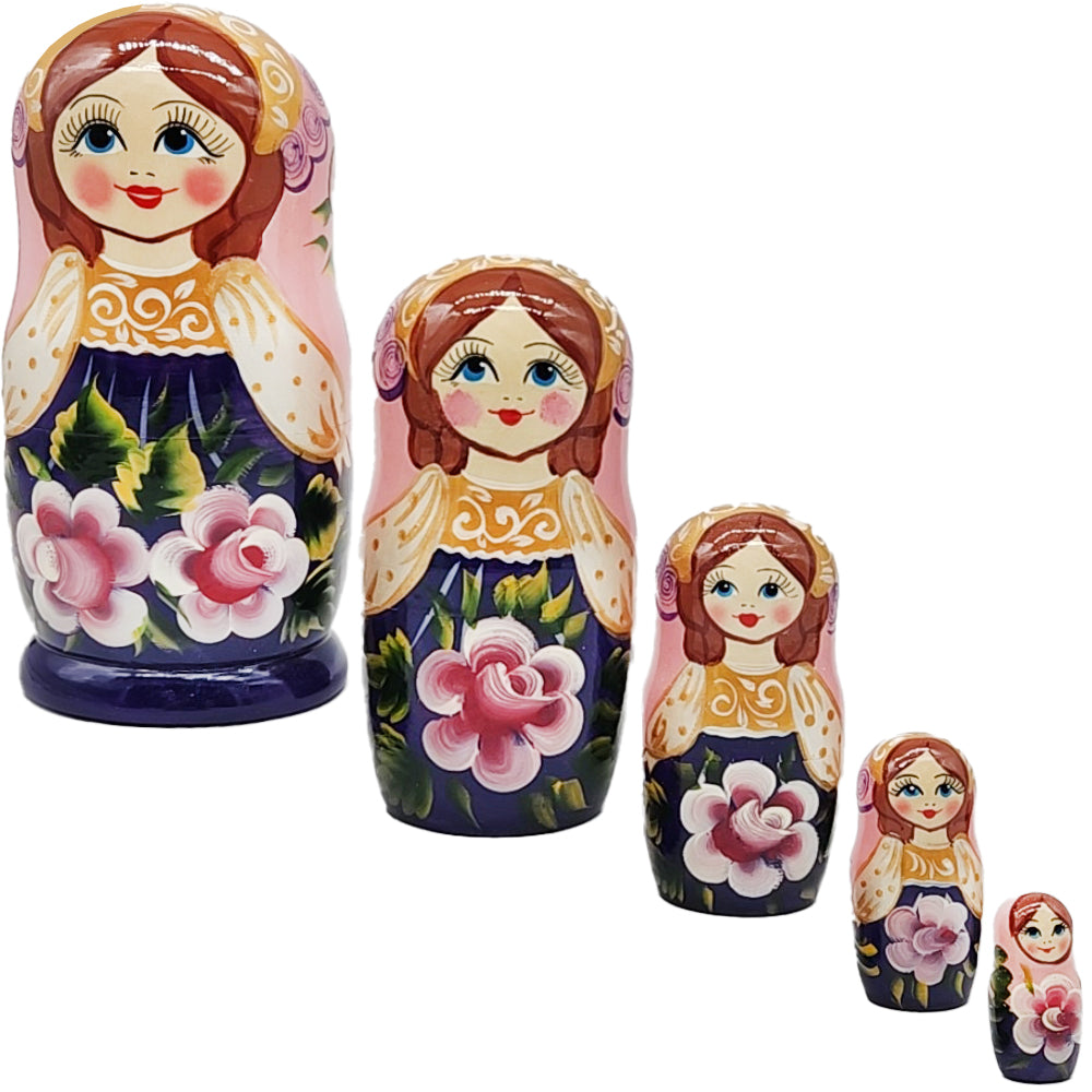 Matryoshka Alenka Zhostovo, h=17cm, 5 Elements