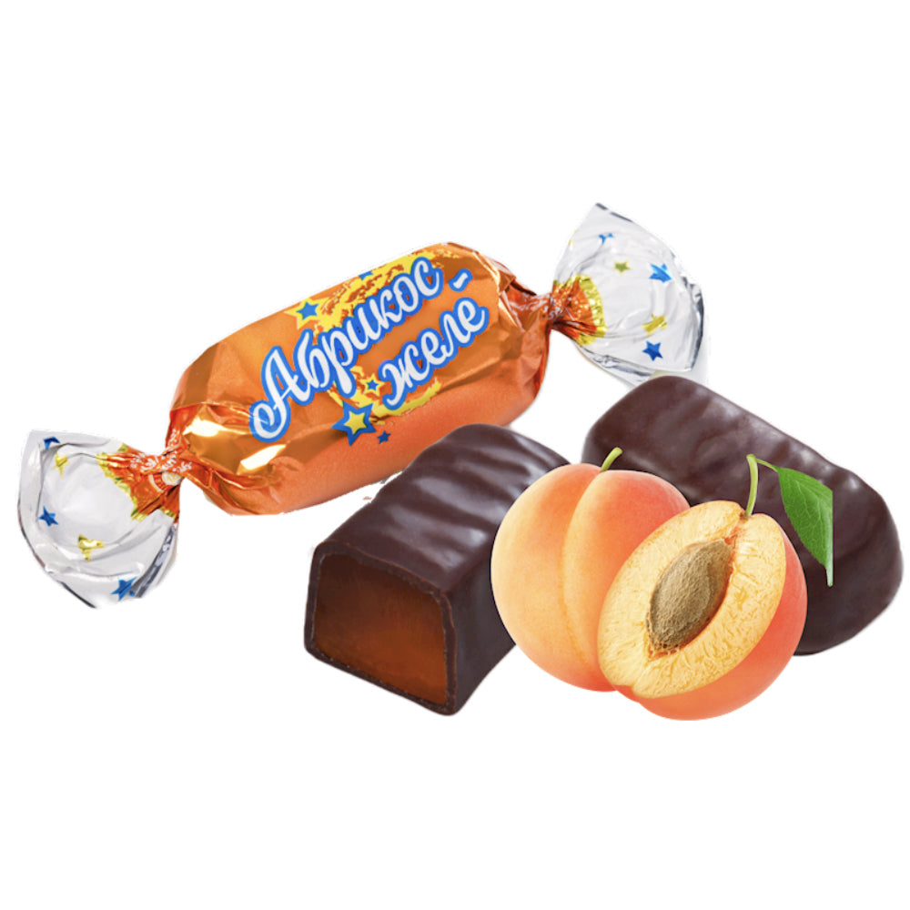 Chocolate Glazed Apricot Jelly Candies, Biscuit-Chocolate, 1Ðkg/ 35.27oz