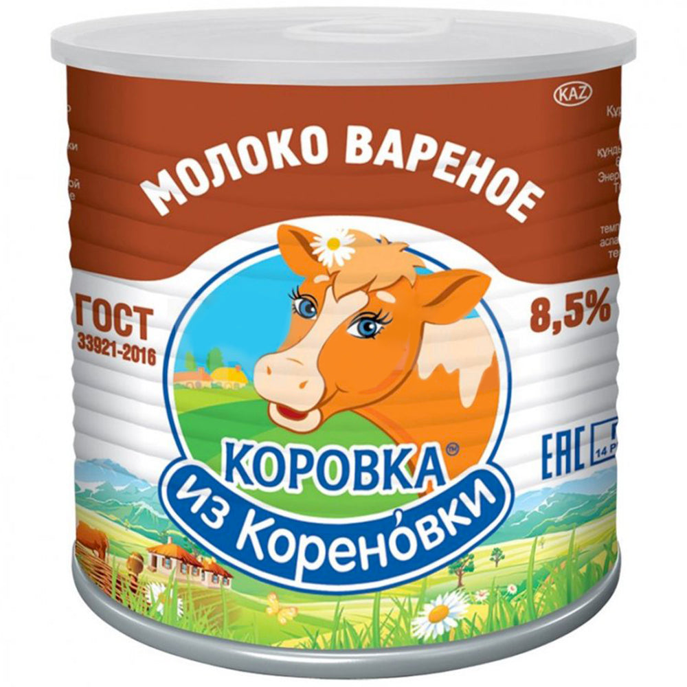 Boiled Condensed Milk with Sugar 8.5%, Korenovka Cow, 360g / 12.7oz