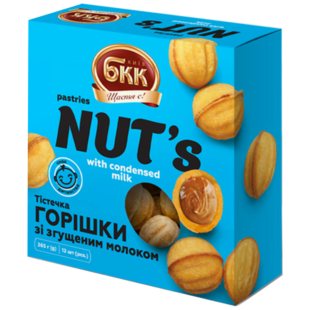 Cookies "Nuts with Condensed Milk", Kiev BKK, 265g/ 9.35oz