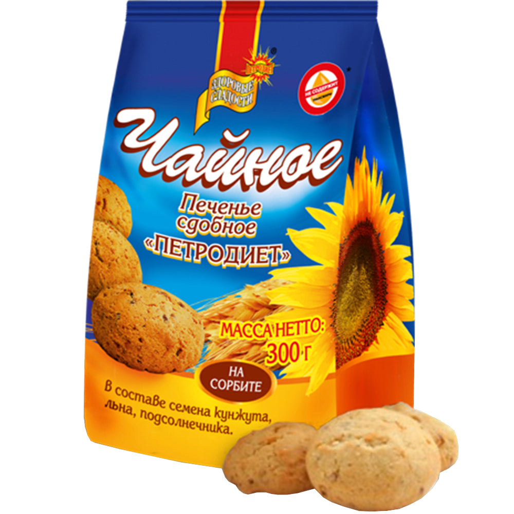 Biscuits "Chainoe" SUGAR FREE with Sorbitol, Petrodiet, 300g/ 10.58oz