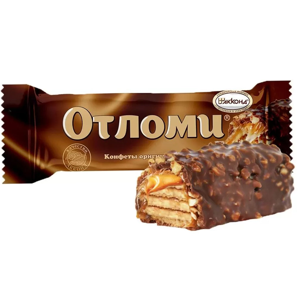 Chocolate Waffle Bar with Caramel "Otlomi", Akkond, 33g / 1.16oz 