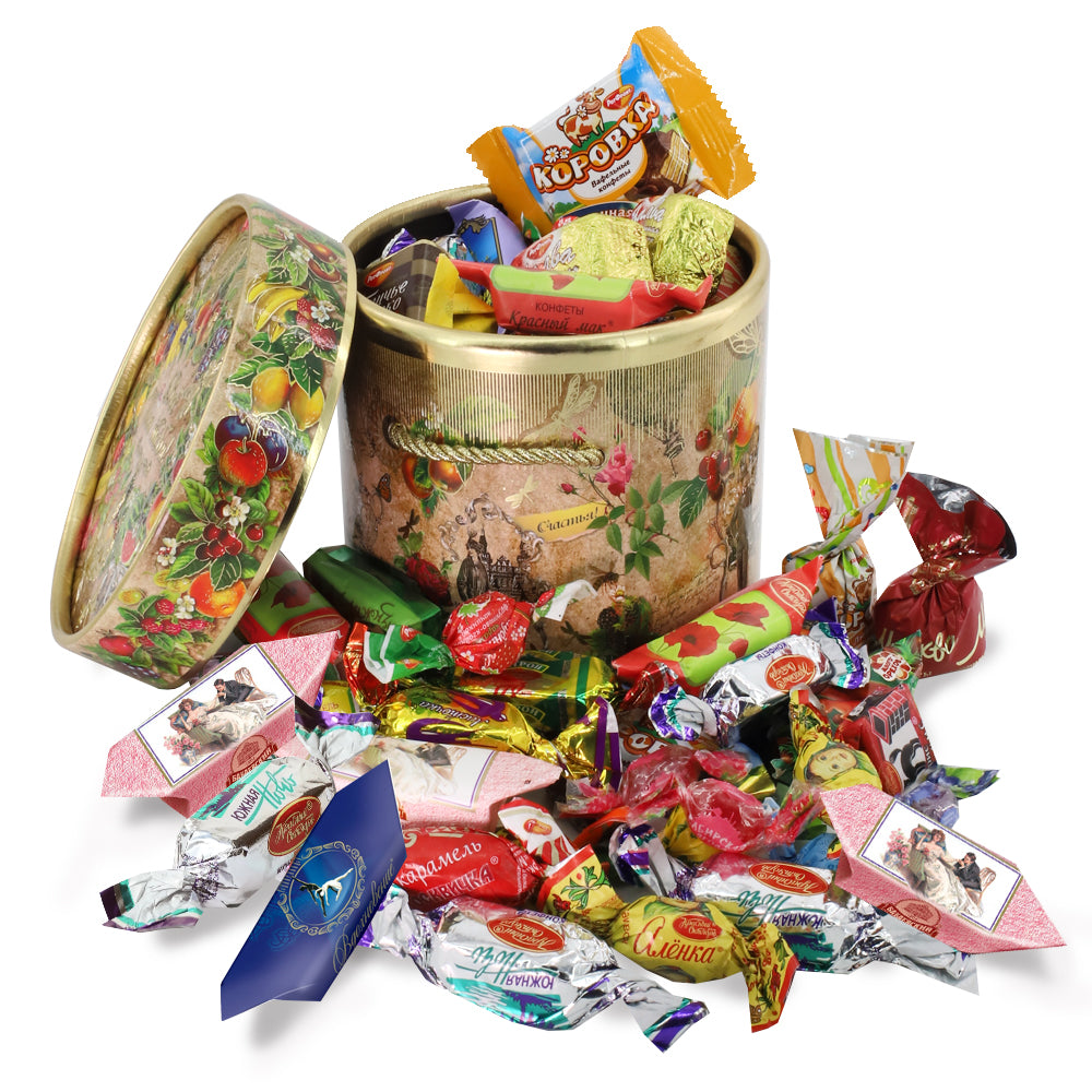 Exclusive Sweet Gift Russian PREMIUM Chocolate Candy Mix Tuba "Everything for You!", 450g/ 1 lb 