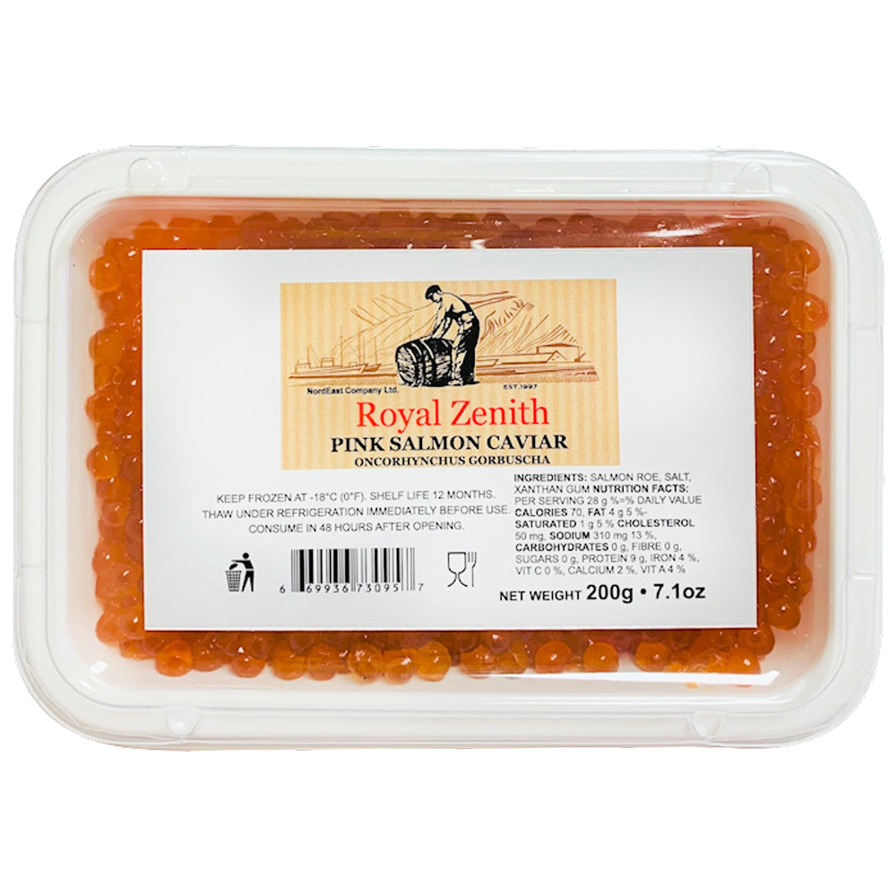 Pink Salmon Caviar (Tray), Royal Zenith, 200g/ 7.1oz