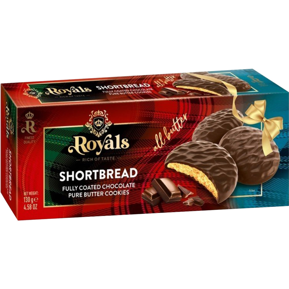 Shortbread Cookies Fully Coated in Chocolate "Royals", Bergen, 110g/ 3.38oz