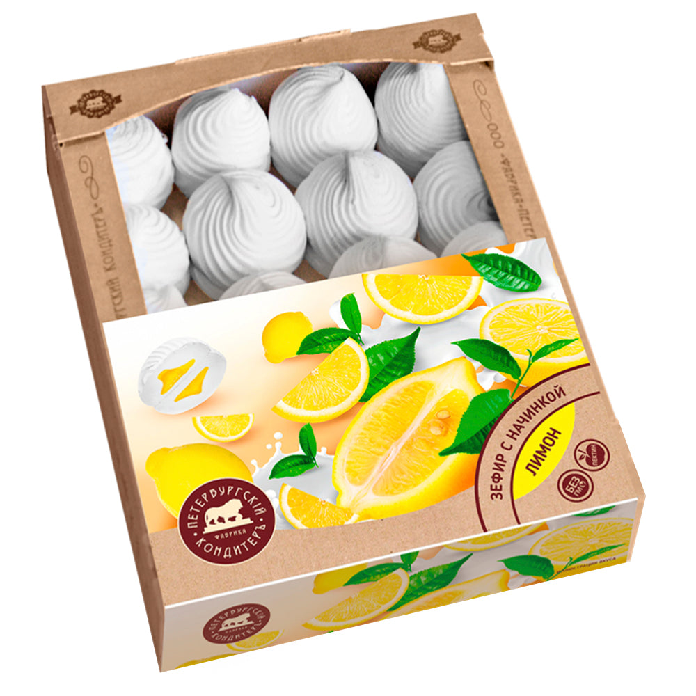 Marshmallow Zefir Lemon Filling Family Pack, St. Petersburg Pastry Chef, 1kg/ 2.2lb