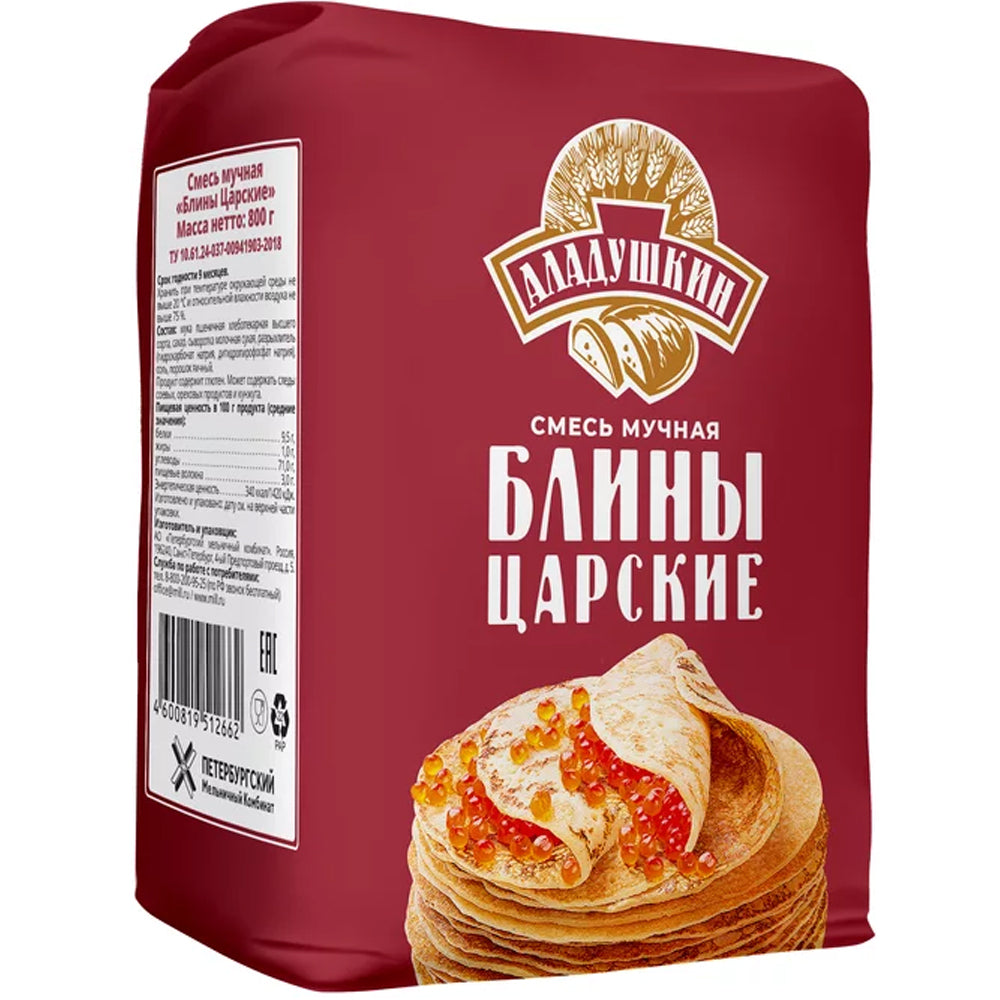 Flour Mix "Tsar's Pancakes", Aladushkin, 800g / 28.22oz