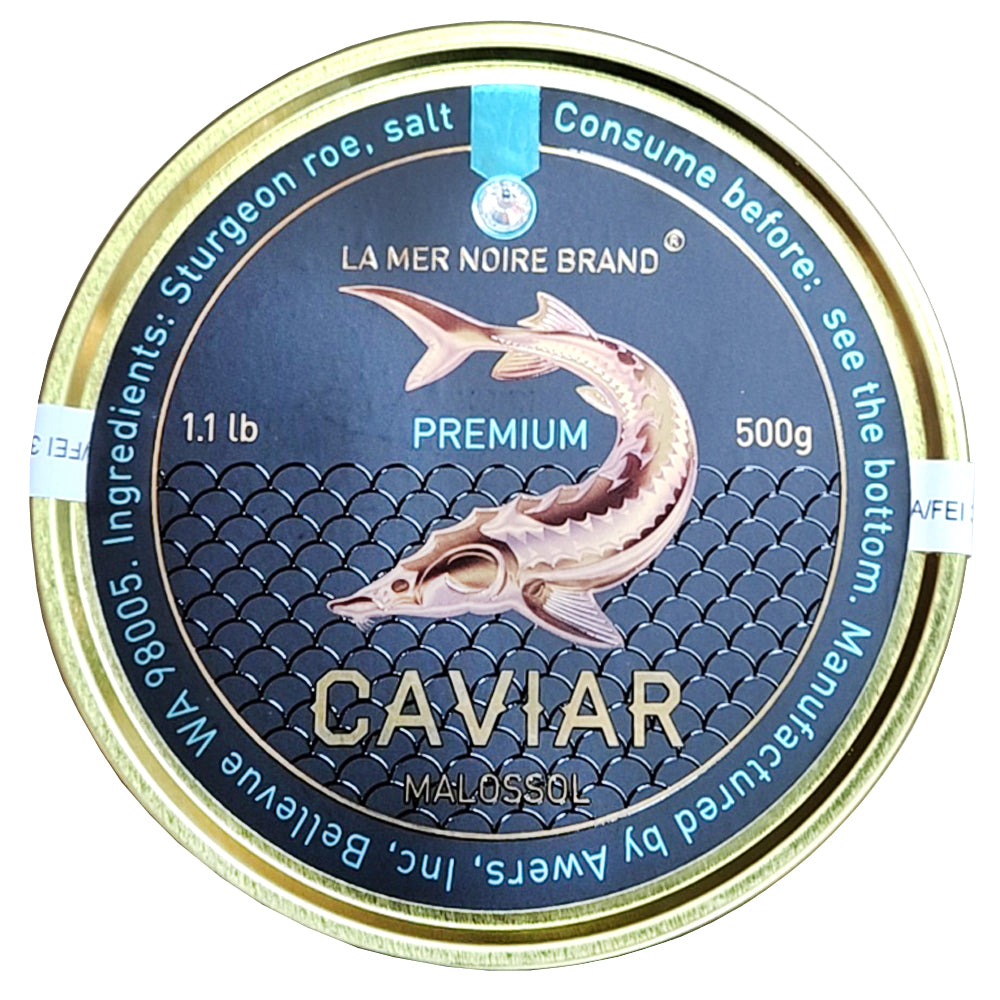 Premium Ossetra Sturgeon Caviar, La Mer Noire Brand, 454g / 16.01 oz 