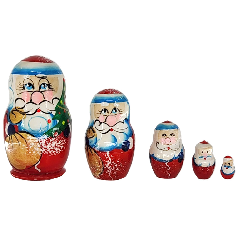 Matryoshka Doll "Ded Moros Team", h=6cm, 5 Elements