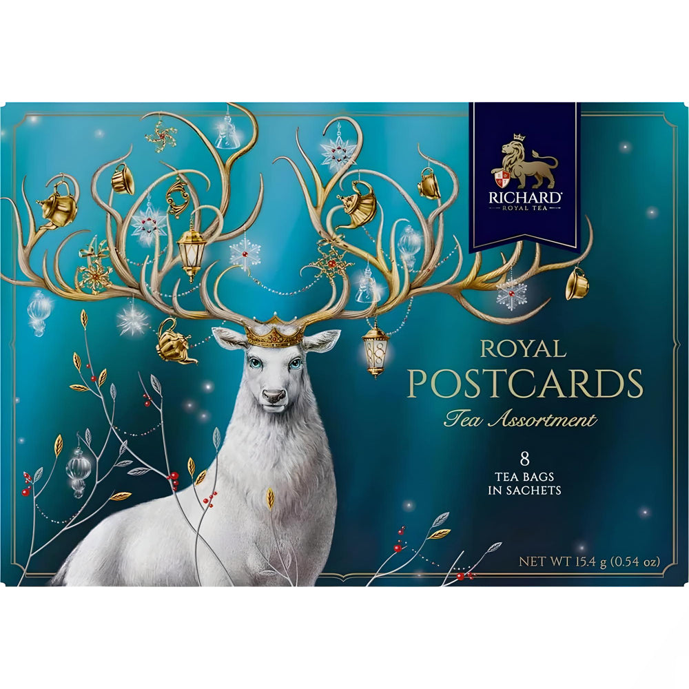 Assorted Tea in a Christmas Card "Fairy Deer", RICHARD, 15.4 g/ 0.54 oz 