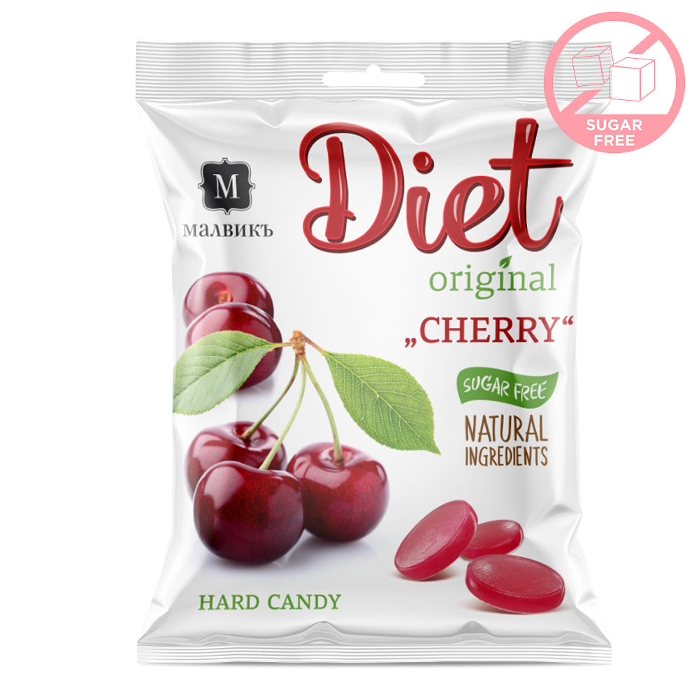 Diet "Cherry" Organic Sugar FREE Candy, 50 g